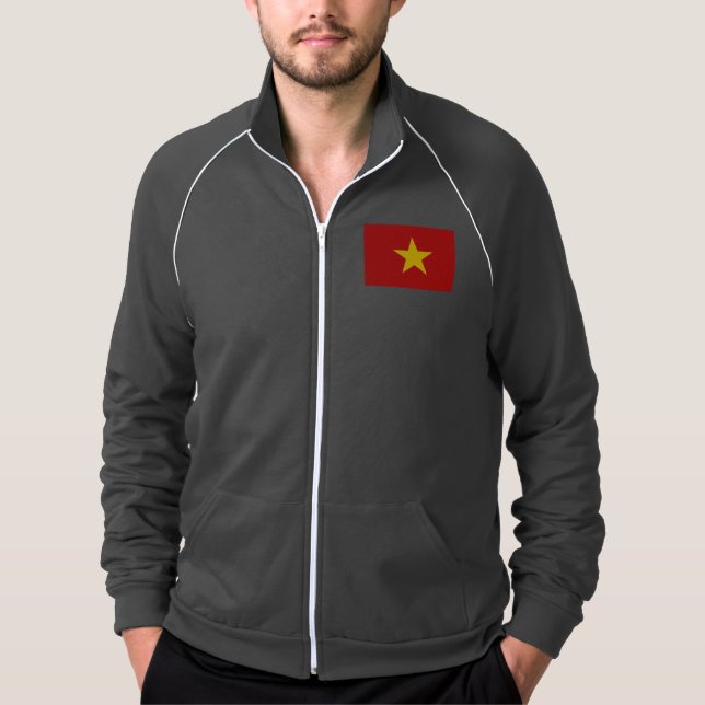 Vietnam Flagga och Karta dk T-Shirt (Framsida)