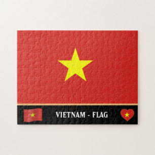 Vietnam Flagga och Vietnam land/Vietnam Pussel