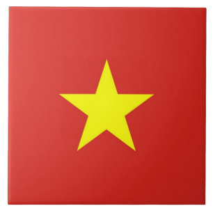 Vietnam Flagga på Tile Kakelplatta