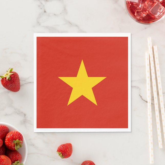 Vietnam flagga pappersservett (Insitu)