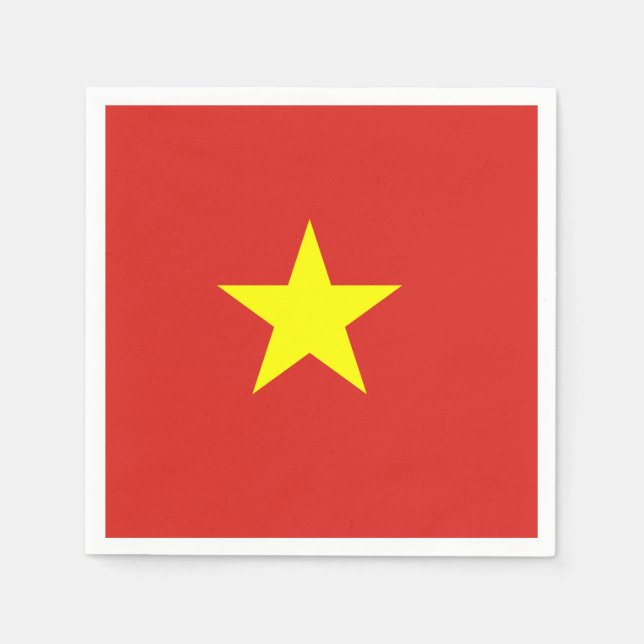 Vietnam flagga pappersservett (Framsidan)