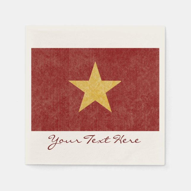 Vietnam Flagga Party Napkins Pappersservett (Framsidan)