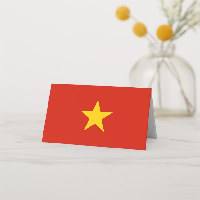 Vietnam flagga placeringskort (Framsida)