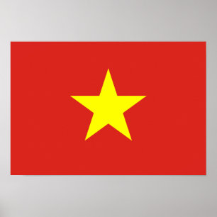 Vietnam Flagga Poster