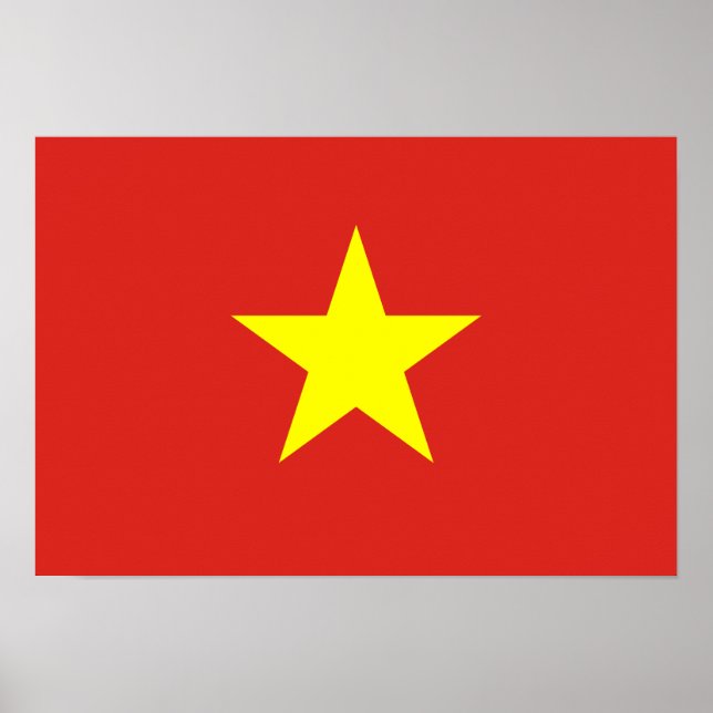 Vietnam Flagga Poster (Framsidan)