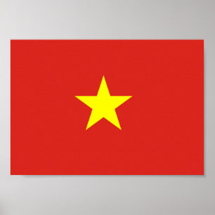 Vietnam flagga poster