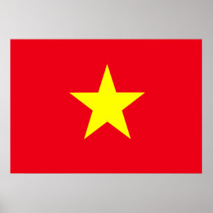 Vietnam Flagga Poster