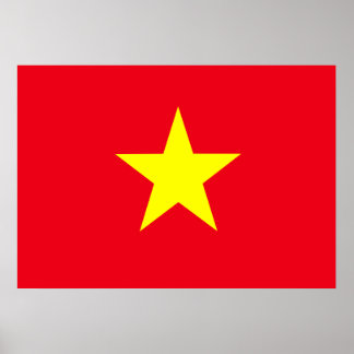 Vietnam Flagga Poster