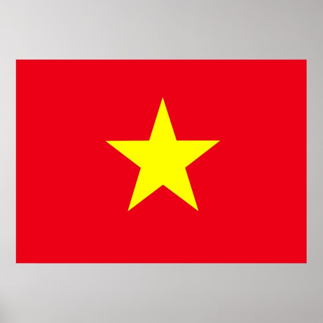 Vietnam Flagga Poster (Framsidan)