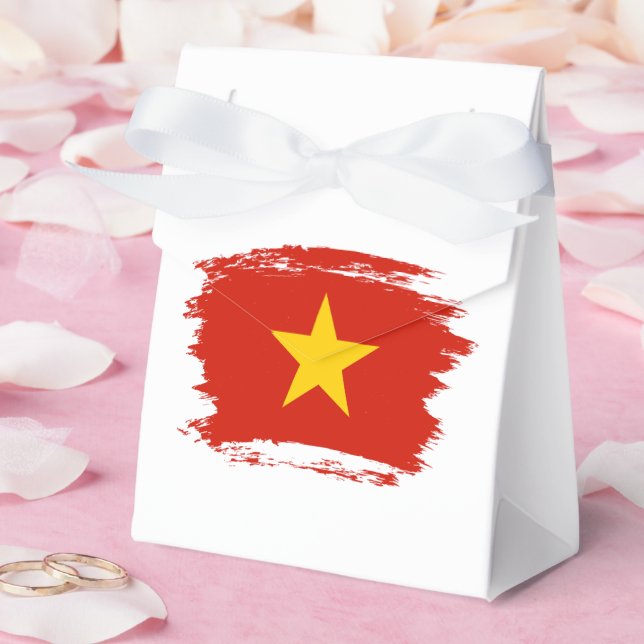 Vietnam flagga presentaskar (Bröllop)