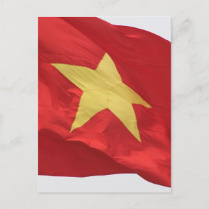 vietnam flagga red vykort