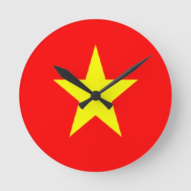 vietnam flagga rund klocka (Framsida)