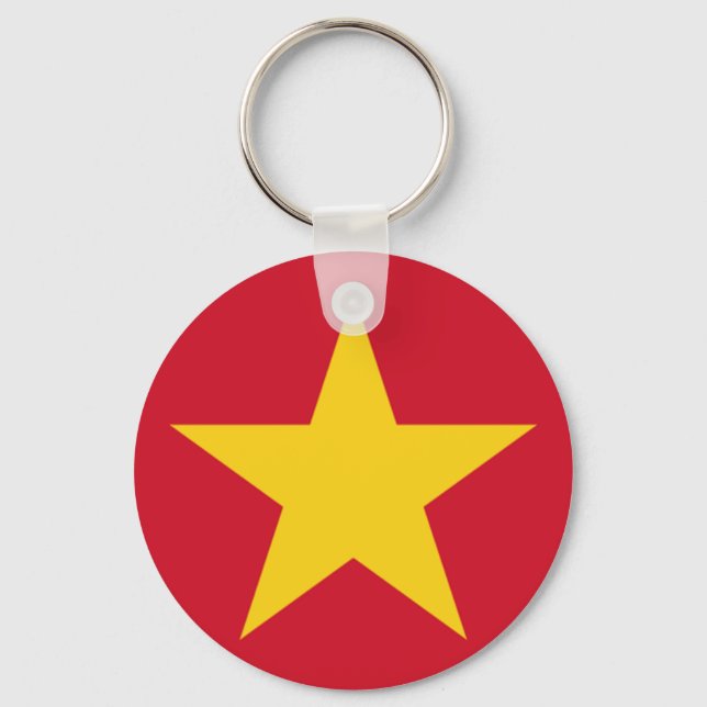 Vietnam Flagga Shirt Nyckelring (Framsida)