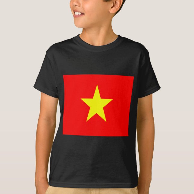 vietnam flagga t shirt (Framsida)