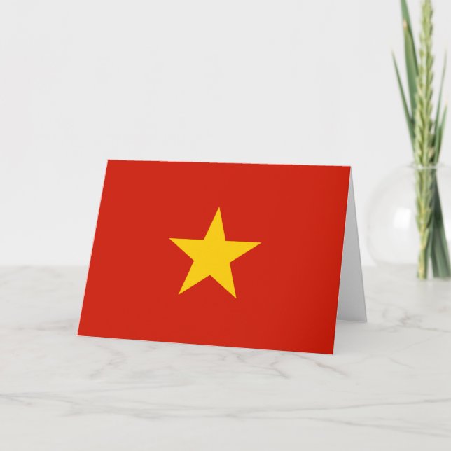 Vietnam flagga tack kort (Framsida)