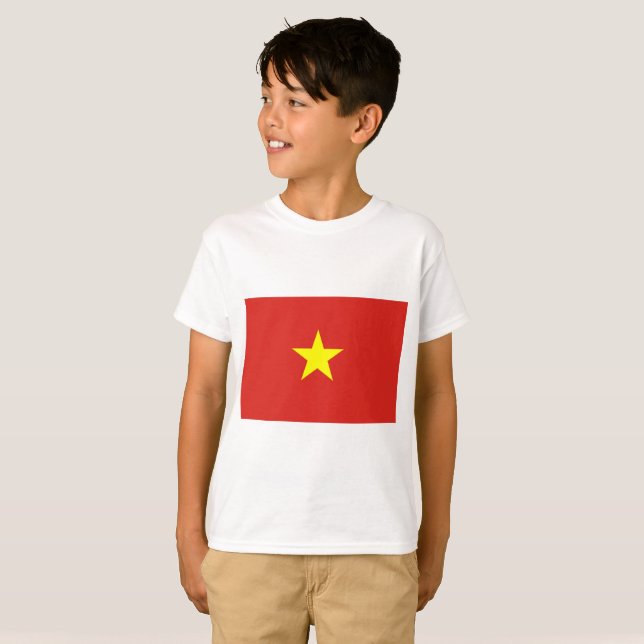 Vietnam flagga tee shirt (Hel framsida)
