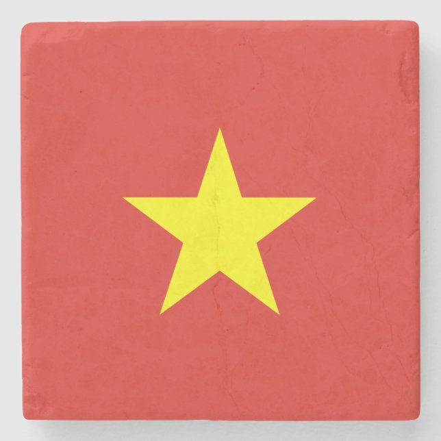 Vietnam Flagga Underlägg Sten (Framsidan)