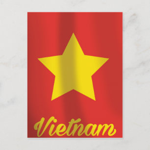 Vietnam flagga vintage resposter vykort