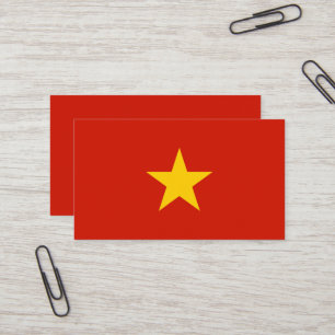 Vietnam flagga visitkort