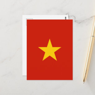 Vietnam flagga vykort