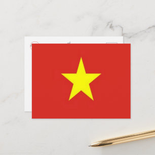 Vietnam - Flagga - Vykort