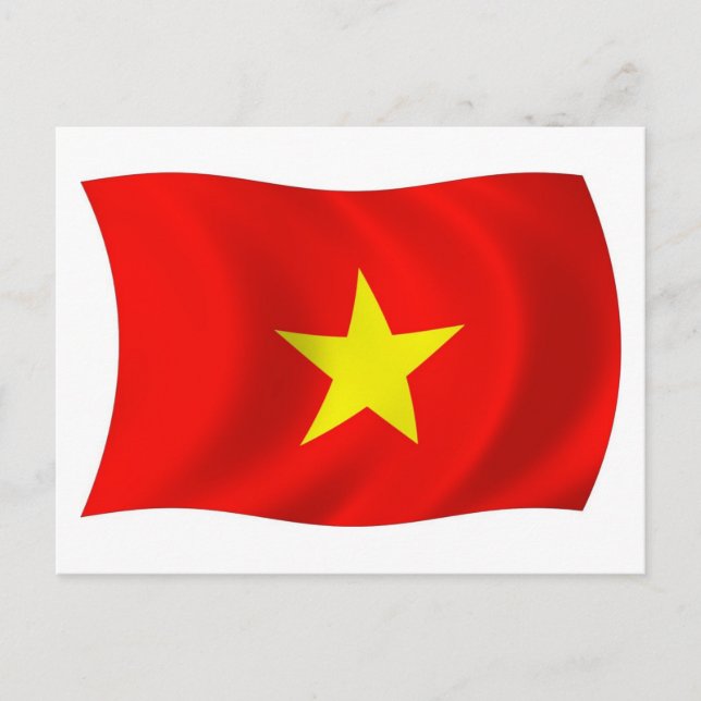 Vietnam Flagga vykort (Framsida)