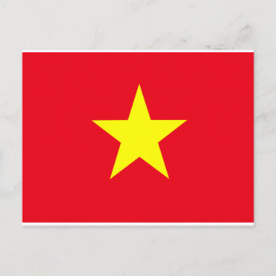 Vietnam Flagga Vykort