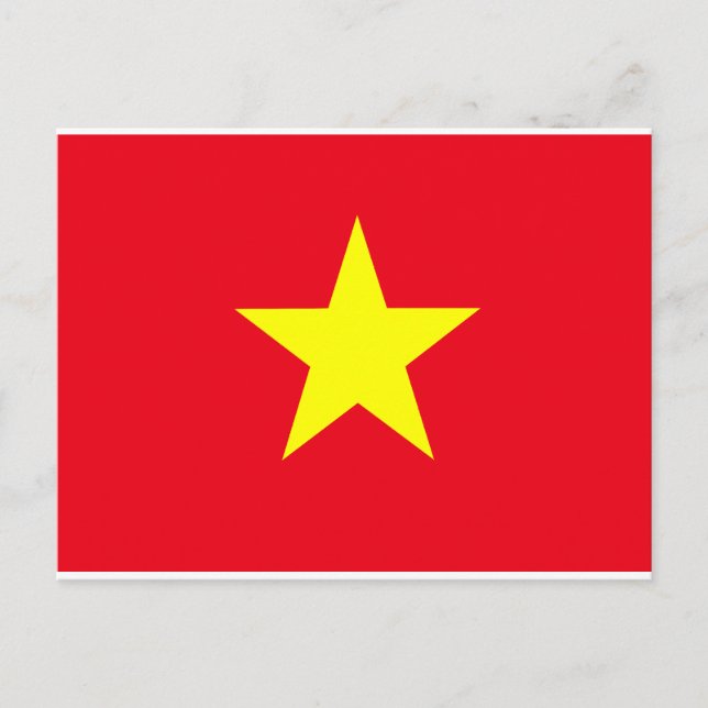 Vietnam Flagga Vykort (Framsida)
