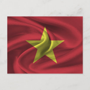 Vietnam Flagga Vykort