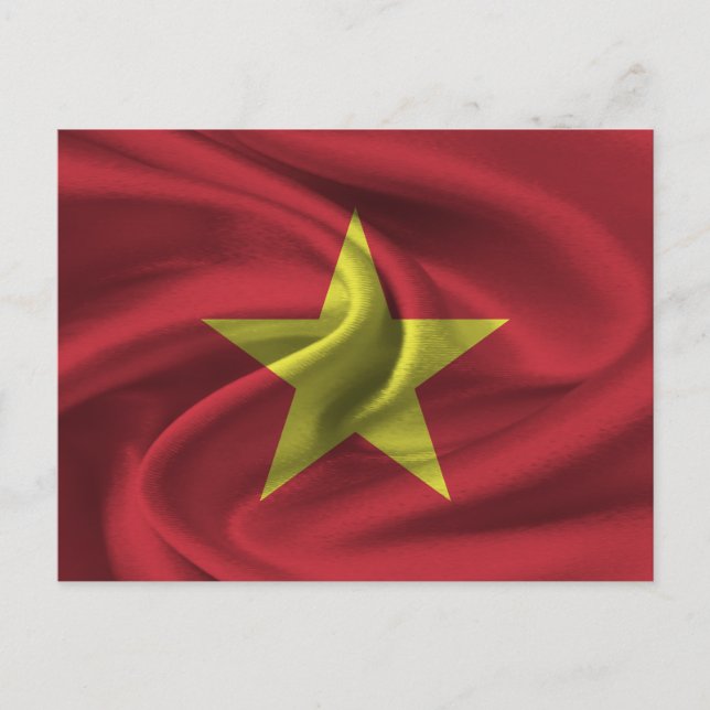 Vietnam Flagga Vykort (Framsida)
