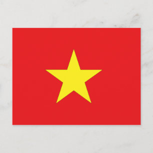 Vietnam Flagga Vykort