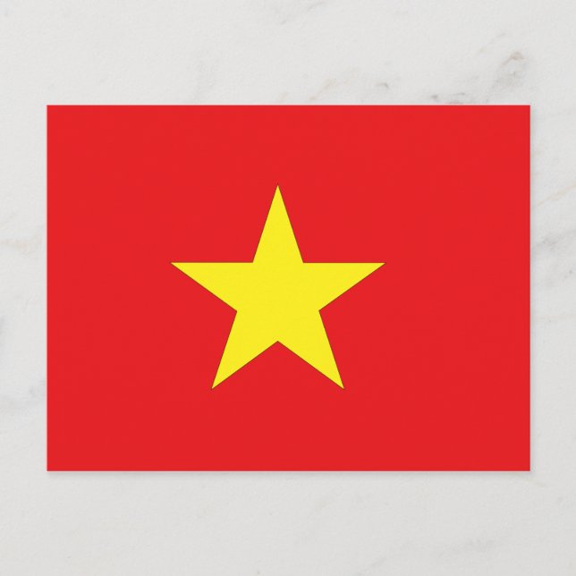 Vietnam Flagga Vykort (Framsida)