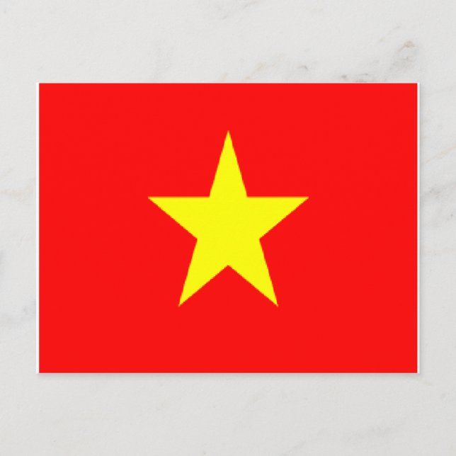 vietnam flagga vykort (Framsida)