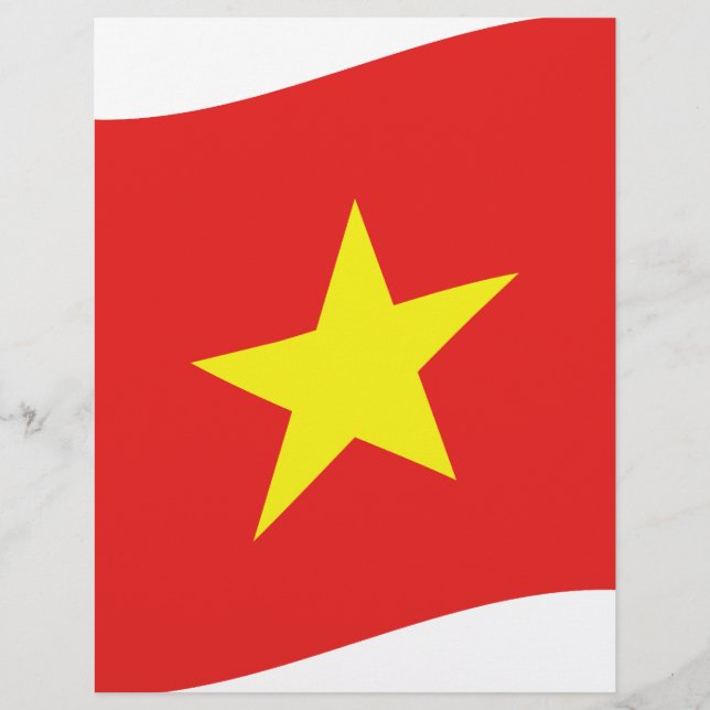 Vietnam Flagga Wave (Framsida)