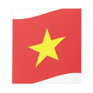 Vietnam Flagga Wave Anteckningsblock