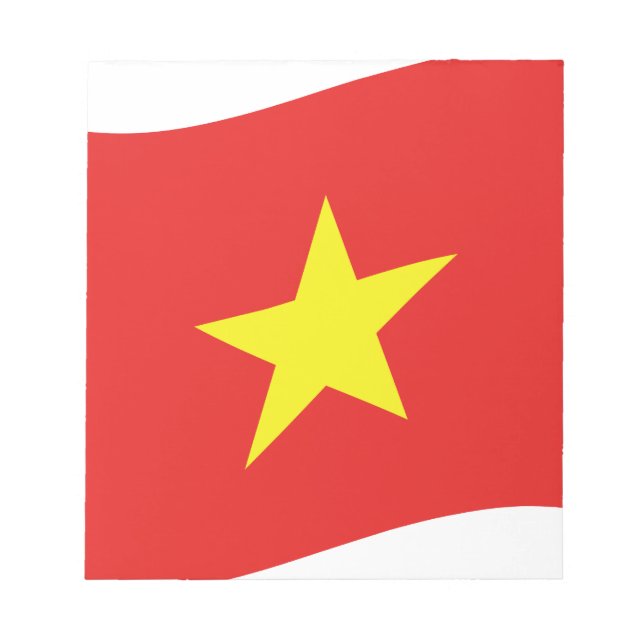 Vietnam Flagga Wave Anteckningsblock (Framsida)