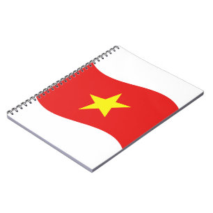 Vietnam Flagga Wave Anteckningsbok