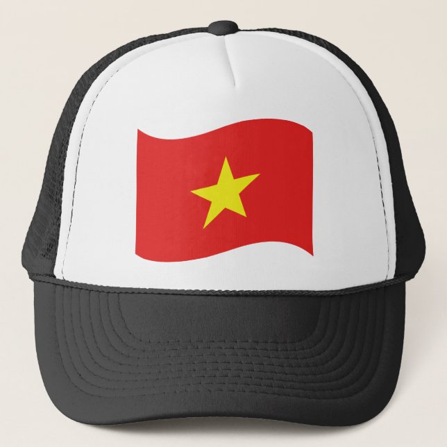 Vietnam Flagga Wave Keps (Framsida)