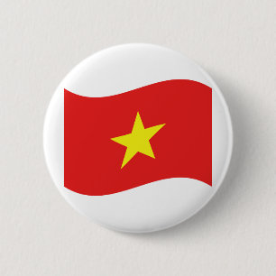 Vietnam Flagga Wave Knapp