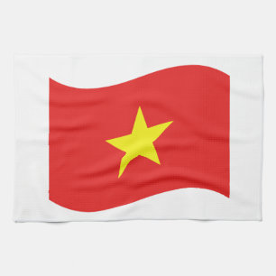Vietnam Flagga Wave Kökshandduk