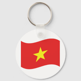 Vietnam Flagga Wave Nyckelring