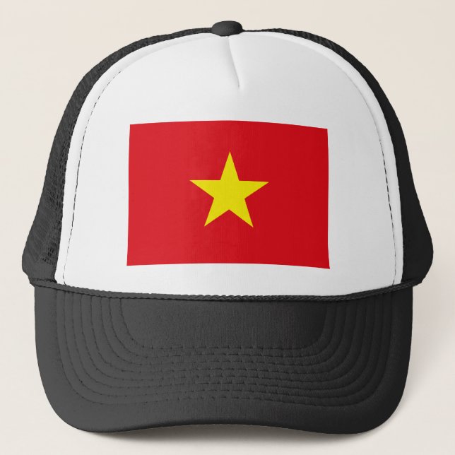 Vietnam flaggahatt truckerkeps (Framsida)
