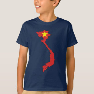 Vietnam flaggakarta tee shirt