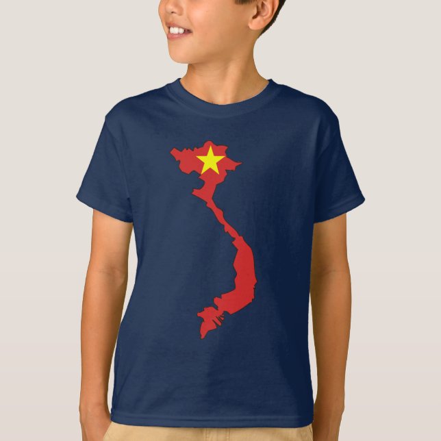 Vietnam flaggakarta tee shirt (Framsida)