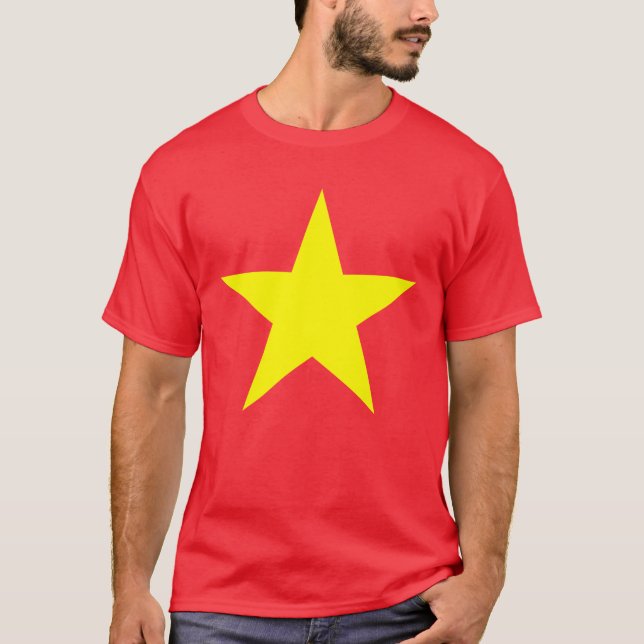Vietnam flaggastjärna t shirt (Framsida)
