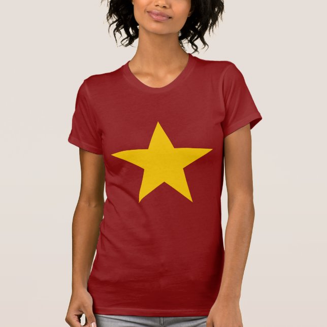 Vietnam flaggastjärna tee (Framsida)