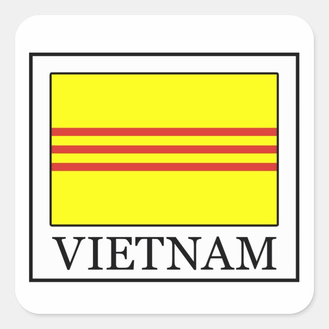 Vietnam Fyrkantigt Klistermärke (Framsida)