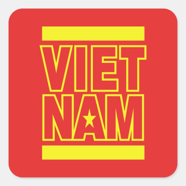 VIETNAM FYRKANTIGT KLISTERMÄRKE (Framsida)