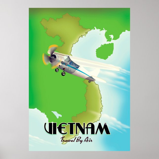 Vietnam genom luften semestertryck. poster (Framsidan)