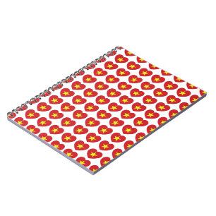 Vietnam Heart Flagga Anteckningsbok